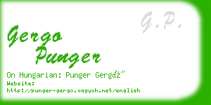 gergo punger business card